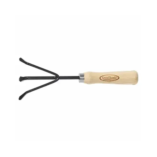 Garden Cultivator, Wood Handle, 9-In.
