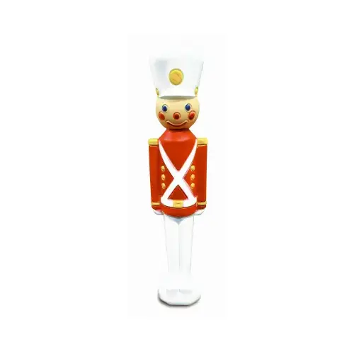 Blow Mold Multi 32" Lighted Toy Soldier with Black Hat