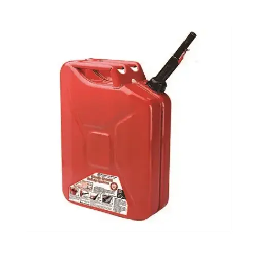 Gas Can Quick Flow Spout Metal 5 gal Red Gas Can Quick Flow Spout Metal 5 gal Red