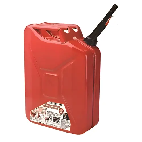 Gas Can Quick Flow Spout Metal 5 gal Red