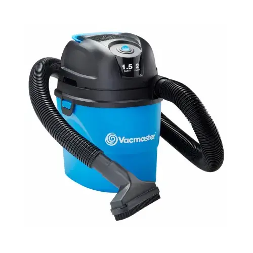 1.5-Gallon Wet/Dry Portable Vacuum, 2 Peak HP 1.5-Gallon Wet/Dry Portable Vacuum, 2 Peak HP
