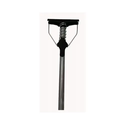 Household Spring-Lever Metal Mop Handle & Plastic Head, 48 x 7/8 In.