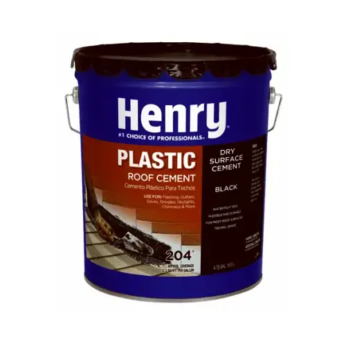 5 Gal. Plastic Roof Cement and Patching Sealant Black