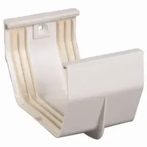 Amerimax T0505 Contemporary Gutter Joiner, 5 in Gutter, Vinyl, White