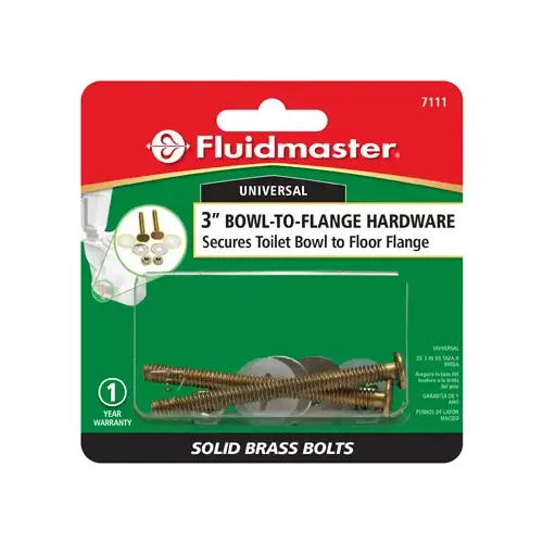 Bowl-to-Floor Bolt, Brass - pack of 10 Bowl-to-Floor Bolt, Brass - pack of 10