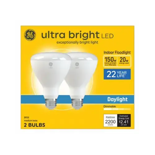 LED Indoor Flood Light Bulb, Frosted, 2200 Lumens, 24-Watts