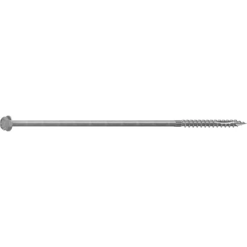 Structural Screw, 5/16 in Thread, 10 in L, Hex Head, Hex Drive, Sharp Point, Hot-Dipped Galvanized, 10 - pack of 10