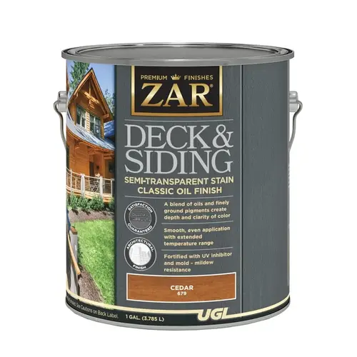 Semi-Transparent Deck and Siding Stain, Cedar, 1 Gal. Semi-Transparent Deck and Siding Stain, Cedar, 1 Gal.
