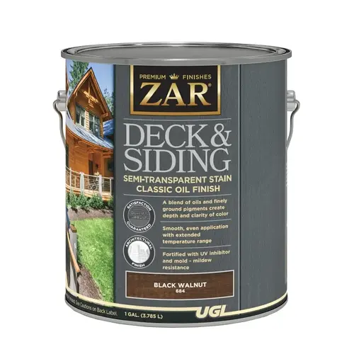 Semi-Transparent Deck and Siding Stain, Black Walnut, 1 Gal. Semi-Transparent Deck and Siding Stain, Black Walnut, 1 Gal.