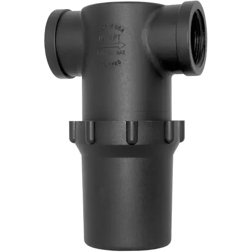 Green Leaf Top and Bowl In-Line Strainer, 1-1/4 in Dia, 50 Mesh, Polypropylene, Black Green Leaf Top and Bowl In-Line Strainer, 1-1/4 in Dia, 50 Mesh, Polypropylene, Black