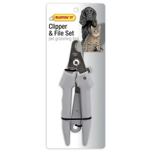 Ruffin'It Clipper and File Set, Soft-Grip Handle