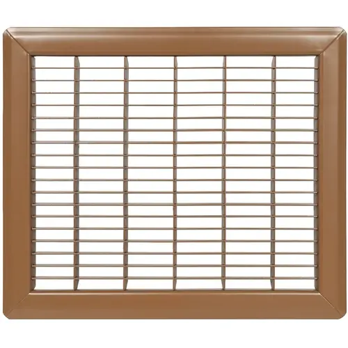Air Grille, 8 in L, 12 in W, Steel, Brown Air Grille, 8 in L, 12 in W, Steel, Brown