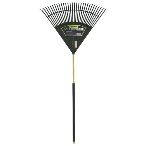 Leaf Rake, Poly Tine, Hardwood Handle, 48 in L Handle Leaf Rake, Poly Tine, Hardwood Handle, 48 in L Handle