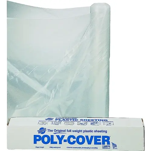Poly Film, 100 ft L, 28 ft W, Clear Poly Film, 100 ft L, 28 ft W, Clear