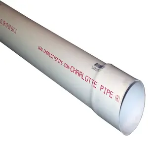 Charlotte Pipe PVC 30060 0600 Drain Pipe, 6 in, 10 ft L, PVC