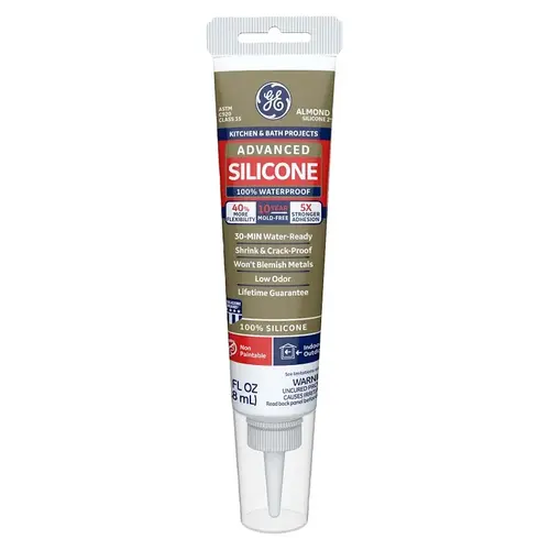 Silicone II 286 Caulk, Almond, -60 to 400 deg F, 2.8 oz Tube Silicone II 286 Caulk, Almond, -60 to 400 deg F, 2.8 oz Tube