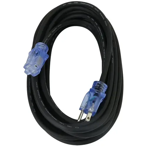 Extension Cord, Rubber, 14/3, 25 ft