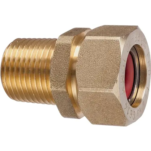 PFMF-3406 Tube to Pipe Adapter, 3/4 in, MNPT, Brass