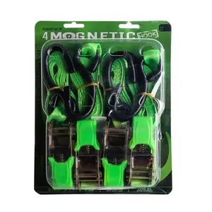 FUSION GRIP FG112 Fusion Grip Standard-Duty Ratchet Strap, 1 in W, 12 ft L, 8 lb Working Load - pack of 4