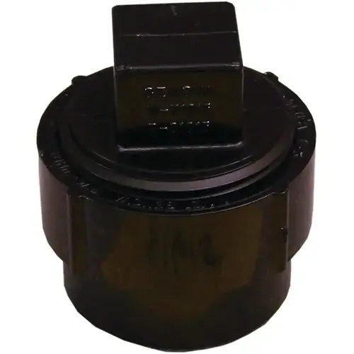 Cleanout Body with Plug, 1-1/2 in, FNPT x Spigot, ABS, Black, SCH 40 Schedule Cleanout Body with Plug, 1-1/2 in, FNPT x Spigot, ABS, Black, SCH 40 Schedule