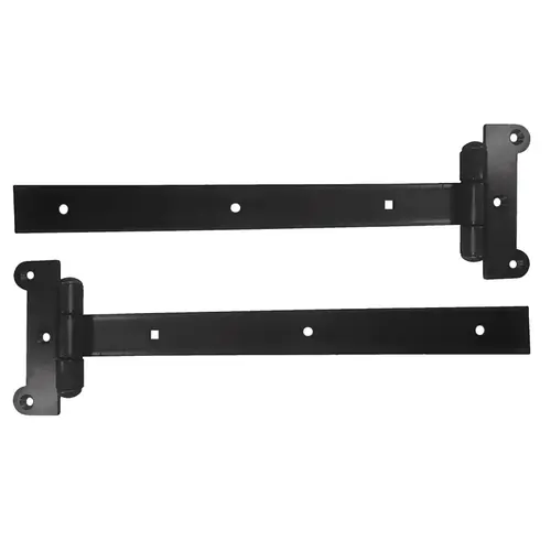 Nuvo Iron Strap Hinge, Galvanized Steel, Black, Powder-Coated Satin, Screw Nuvo Iron Strap Hinge, Galvanized Steel, Black, Powder-Coated Satin, Screw