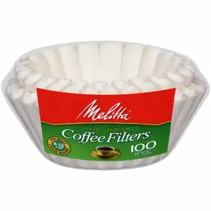 Melitta 629552 Basket Coffee Filter, Cup, Paper, White - pack of 100