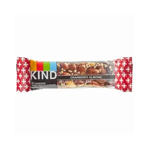 Kind 17211 Nut bar, Bar, Antioxidants, Cranberry Almond, Macadamia, 1.4 oz, Box Kind 17211 Nut bar, Bar, Antioxidants, Cranberry Almond, Macadamia, 1.4 oz, Box
