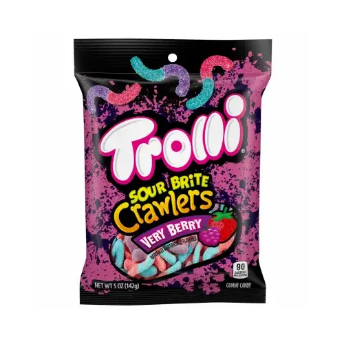Gummi Candy Sour Brite Crawlers Very Berry 5 oz Gummi Candy Sour Brite Crawlers Very Berry 5 oz