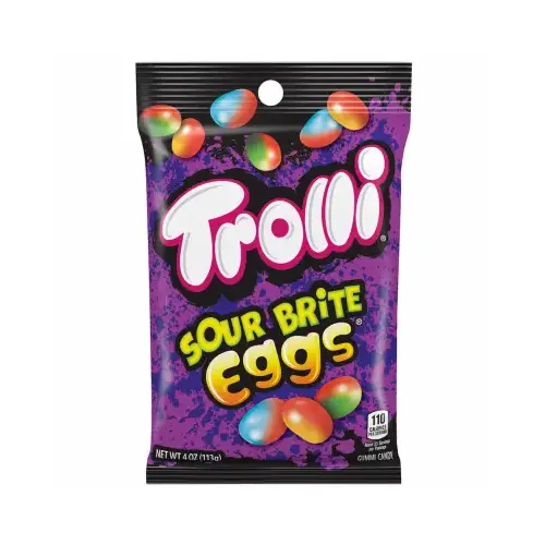 Gummi Candy Sour Brite Eggs Sour 4 oz - pack of 12