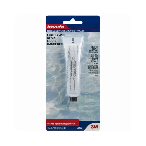 Fiberglass Resin Liquid Hardener, Clear, 0.74 oz Tube Fiberglass Resin Liquid Hardener, Clear, 0.74 oz Tube