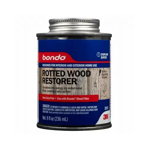 Rotted Wood Restorer, Liquid, No Odor, White, 8 fl-oz Can