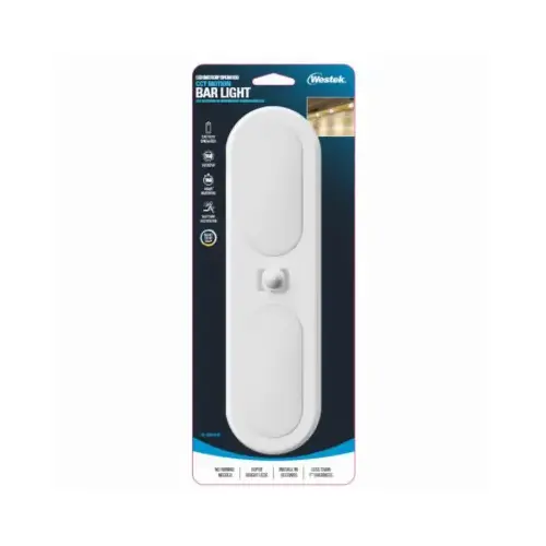 Motion Activated Light Bar, AA Battery, LED Lamp, 150 Lumens, 3000, 4000, 5000 K Color Temp White Motion Activated Light Bar, AA Battery, LED Lamp, 150 Lumens, 3000, 4000, 5000 K Color Temp White