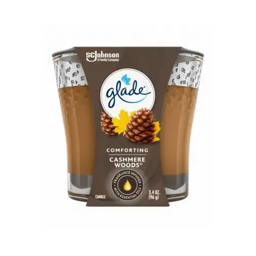 Air Freshener Candle Brown Cashmere Woods Scent Jar 3-1/16" H X 3-1/4" D Brown - pack of 6 Air Freshener Candle Brown Cashmere Woods Scent Jar 3-1/16" H X 3-1/4" D Brown - pack of 6