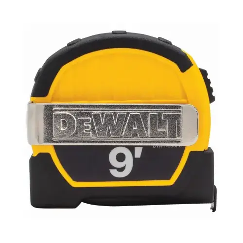 Magnetic Pocket Tape Measure, 9 ft L Blade, 1/2 in W Blade, Steel Blade, ABS Case, Black/Yellow Case Magnetic Pocket Tape Measure, 9 ft L Blade, 1/2 in W Blade, Steel Blade, ABS Case, Black/Yellow Case