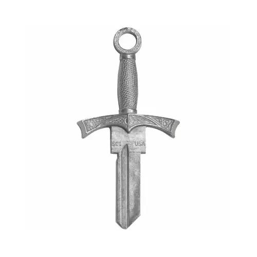 Key Blank Forged Key Shapes Sword House Double For Schlage SC1 Silver - pack of 5
