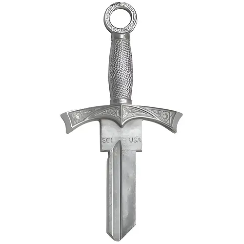 Key Blank Forged Key Shapes Sword House Double For Schlage SC1 Silver