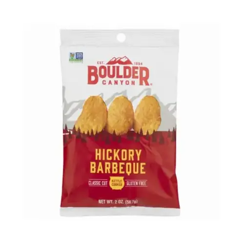 Kettle Cooked Potato Chips Hickory Barbeque 2 oz Pegged - pack of 8 Kettle Cooked Potato Chips Hickory Barbeque 2 oz Pegged - pack of 8