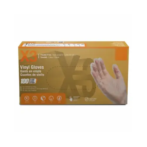 100CT MED Vinyl Gloves