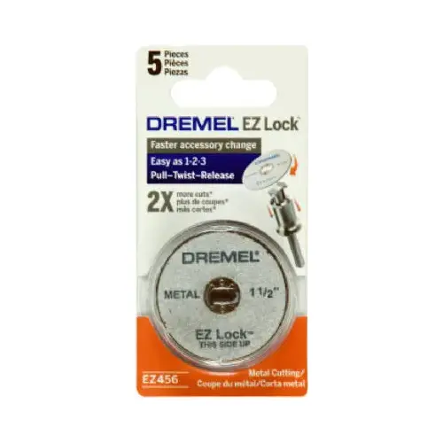 1-1/2 In. EZ Lock Metal Cut-Off Wheel, - pack of 5 1-1/2 In. EZ Lock Metal Cut-Off Wheel, - pack of 5