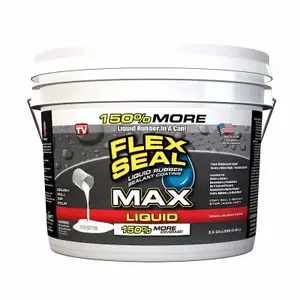 Flex Seal LFSMAXWHT02 Sealant Coating, White, 2.5 gal, Can