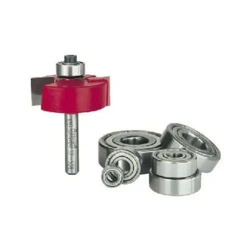 Router Bit, 1-3/8 in Dia Cutter, 2-1/4 in OAL, 1/4 in Dia Shank, 2-Cutter, Carbide Router Bit, 1-3/8 in Dia Cutter, 2-1/4 in OAL, 1/4 in Dia Shank, 2-Cutter, Carbide