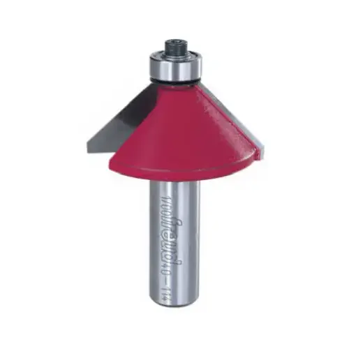 Router Bit, 1-5/8 in Dia Cutter, 2-9/16 in OAL, 1/2 in Dia Shank, 2-Cutter, Carbide Router Bit, 1-5/8 in Dia Cutter, 2-9/16 in OAL, 1/2 in Dia Shank, 2-Cutter, Carbide