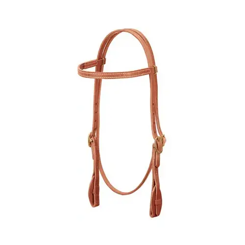 Browband Headstall, Herman Oak Russet Leather, 5/8 In.