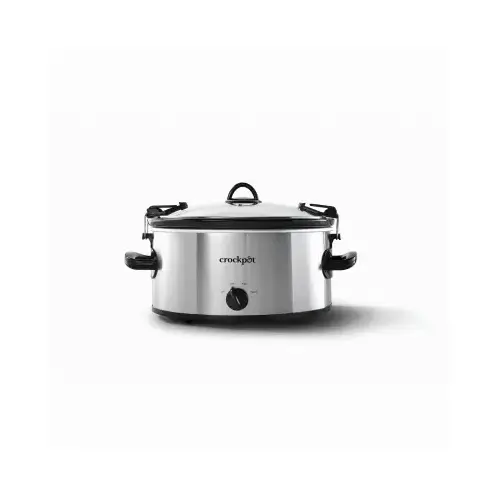 Slow Cooker Cook and Carry 6 qt Silver Stainless Steel Silver Slow Cooker Cook and Carry 6 qt Silver Stainless Steel Silver