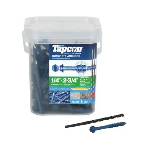 Screw Anchor, Hex Drive, Steel, Climaseal - pack of 150 Screw Anchor, Hex Drive, Steel, Climaseal - pack of 150