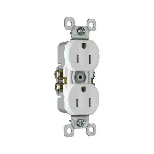 TradeMaster Duplex Receptacle, 2 -Pole, 15 A, 125 V, Push, Side Wiring, NEMA: 5-15R TradeMaster Duplex Receptacle, 2 -Pole, 15 A, 125 V, Push, Side Wiring, NEMA: 5-15R