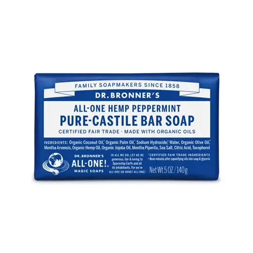 Pure-Castile Bar Soap Organic Peppermint Scent 5 oz Pure-Castile Bar Soap Organic Peppermint Scent 5 oz