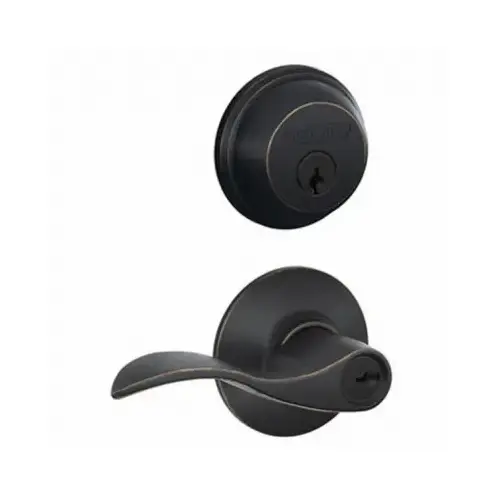 Lever Entry Deadbolt Set, 1 Grade, Keyed Alike Key, Metal, Aged Bronze, 2-3/4 in Backset, C Keyway Lever Entry Deadbolt Set, 1 Grade, Keyed Alike Key, Metal, Aged Bronze, 2-3/4 in Backset, C Keyway