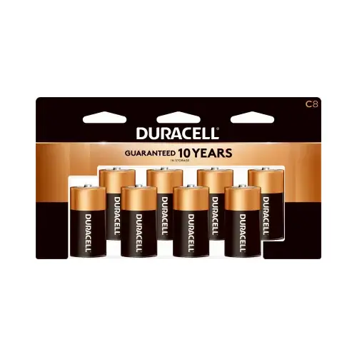 Battery, 1.5 V Battery, C Battery, Alkaline, Manganese Dioxide - pack of 8