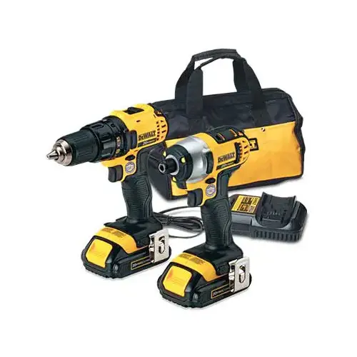 20V MAX* Cordless Combo Kit, DCD780 1/2 in Drill/Driver; DCF885 1/4 in Impact Driver